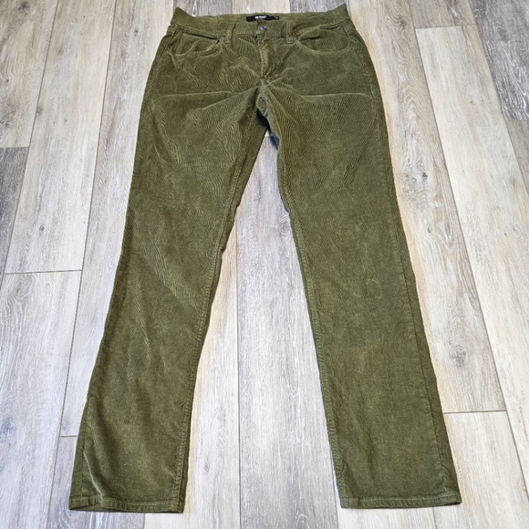 Hudson Jeans Other - Hudson Blake Slim Straight Corduroy Dark Olive Green Jeans Pants Men's 34